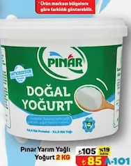 PINAR YARIM YAĞLI YOĞURT 2 KG PINAR YARIM YAĞLI YOĞURT 2 KG